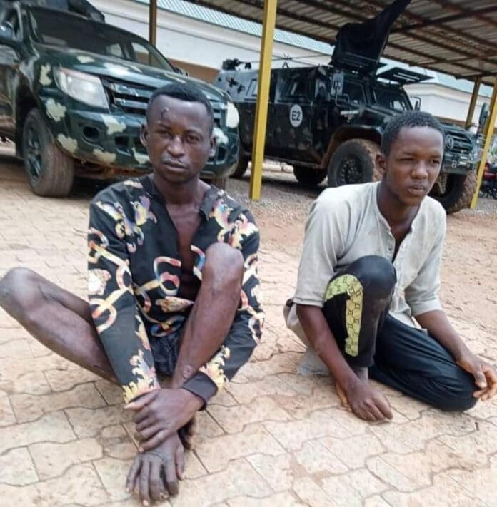 Lot Dauda (left) & Abubakar Mato (right) arrested by Army Sept 14.