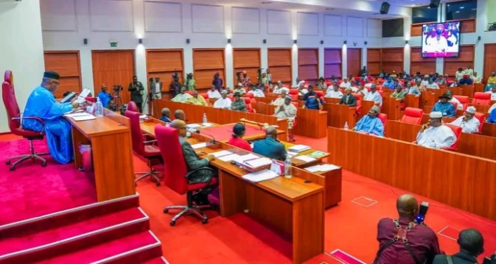 Nigerian legislators during plenary. Photo credit: Facebook/Nigerian Senate.