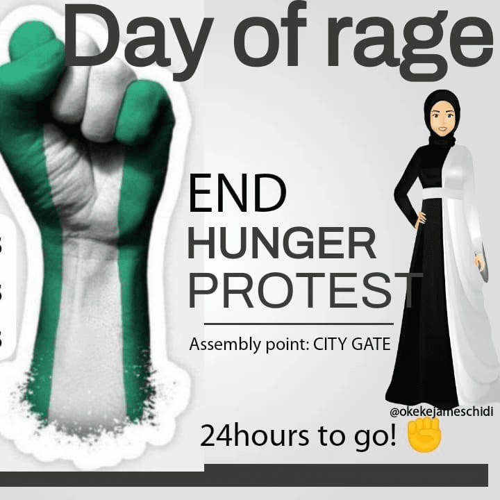 Graphic image depicting the ongoing nationwide protests in Nigeria  - Courtesy -  Facebook.