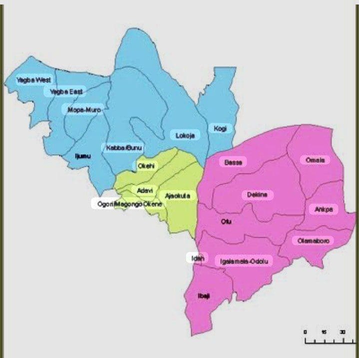 Map of Kogi state, showing Mooa-Muro county. Map Courtesy: Research Gate