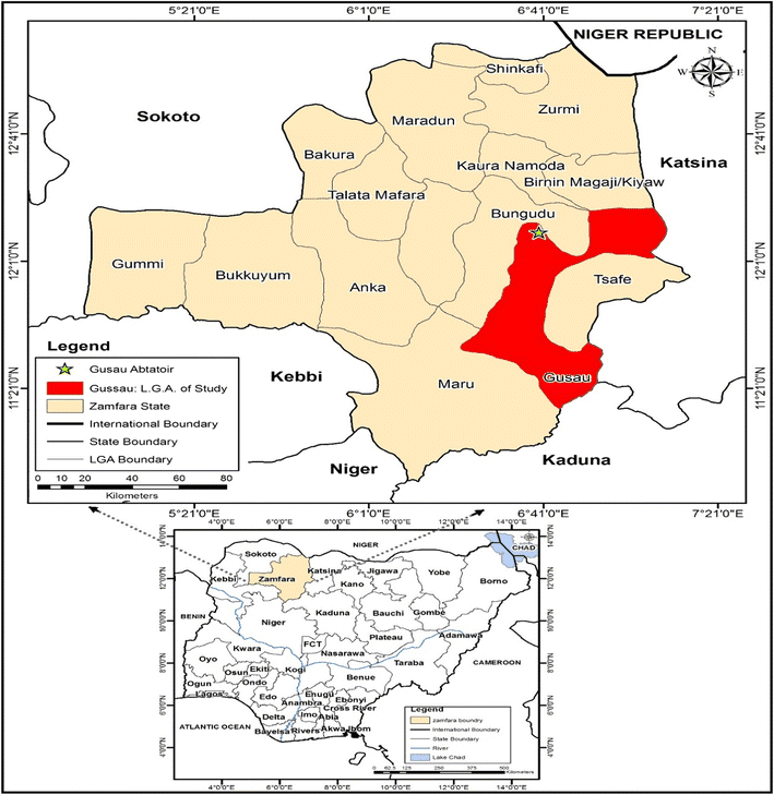 Map of Zamfara showing region where Fulani terrorists extort farmers