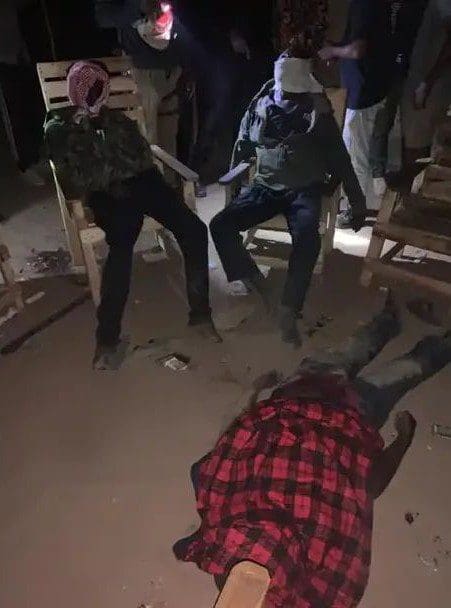 Body of late Ochi John Igbagbe, Former Assembly Candidate killed by FEM in Otobi-Akpa on Tuesday 
Credit: Idoma Television. 