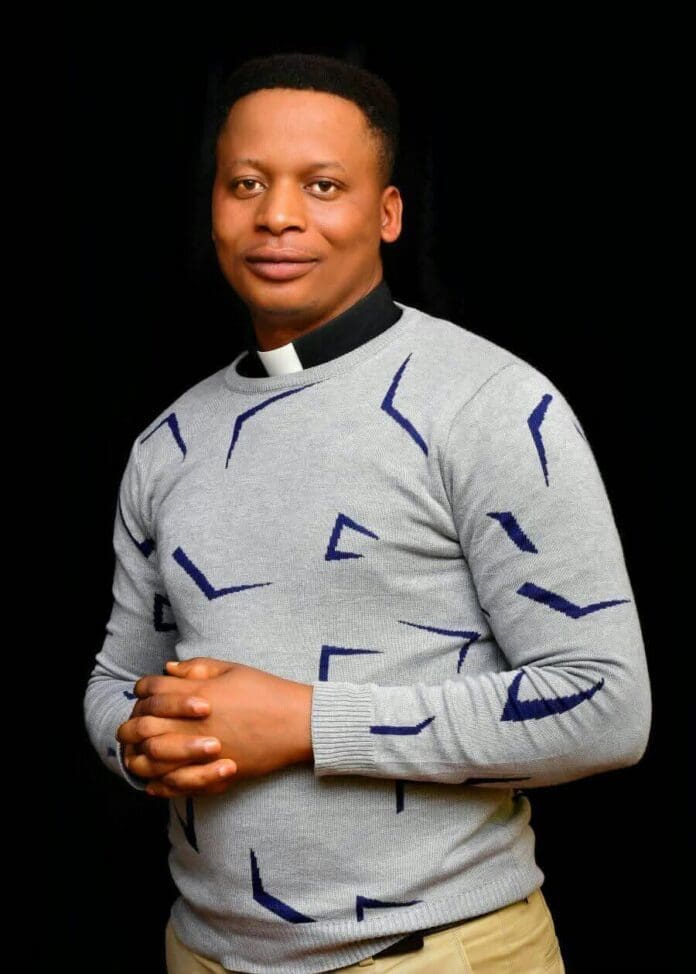 Rev. Fr. Nathaniel Asuwaye was kidnapped before dawn Saturday. Photo via Catholic Diocese of Kafanchan - Cadiokaf.