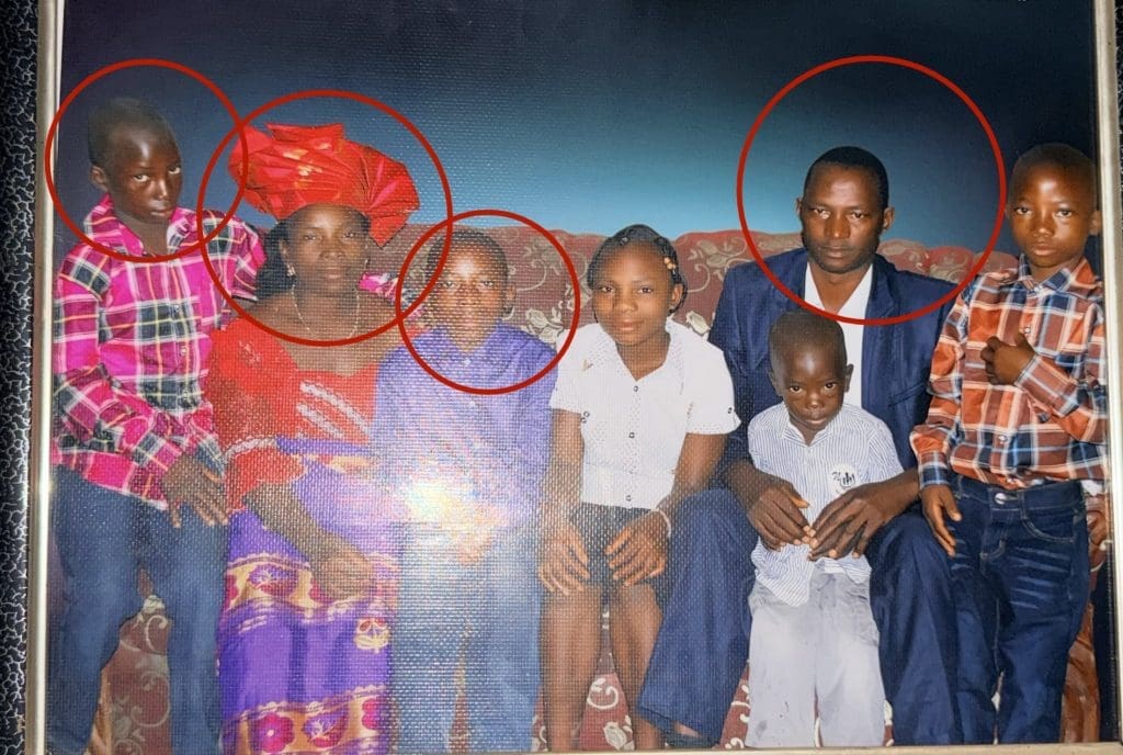 The last family portrait of a man killed with his wife and two children on June 22 in Kawel. Photo by Masara Kim/TruthNigeria.
