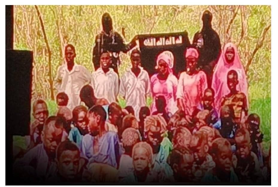 Proof-of-life video obtained by Borno State government from Terrorists Picture Culled from the Video Showing Lassa Ward Children in captivity.
