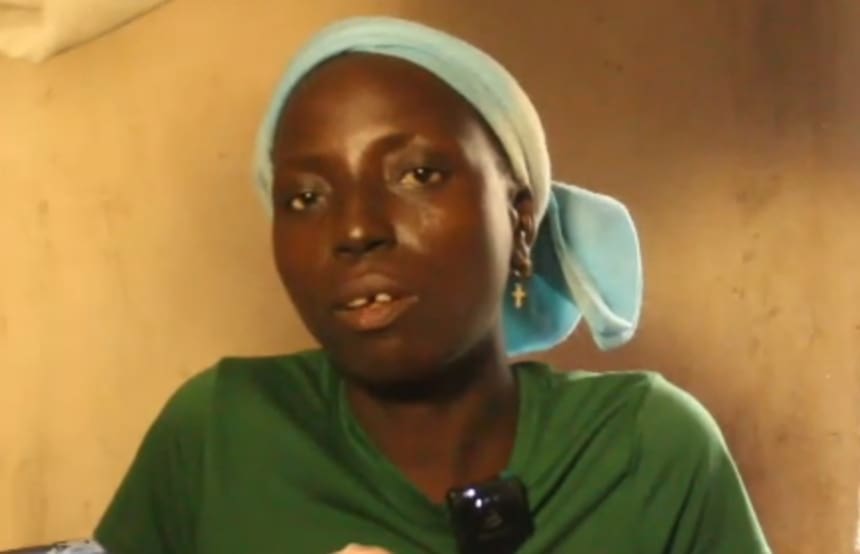 Esther Ayuba Found that she was pregnant in FEM camp Credit Mike Odeh James