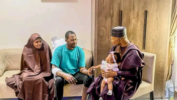 Governor Uba Sani visit Ahmed Abubakar Zakka and his family Credit Uba Sani Facebook Page